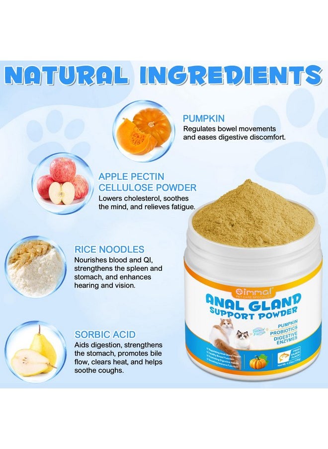 Alivo - Anal Gland Support Powder for Cats, Anal Gland Supplement Powder with Pumpkin and Probiotics Supports Cats Anal Gland Health, Pet Supplement Anal Gland Support Powder Treatment for Cats - 120g - Image 1