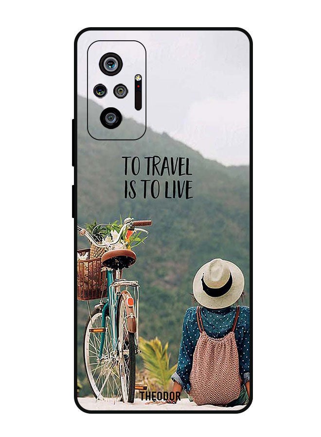 Theodor Protective Case Cover For REDMI Note 10 PRO/Note 10 PRO MAX    To Travel Is To Live - Image 1