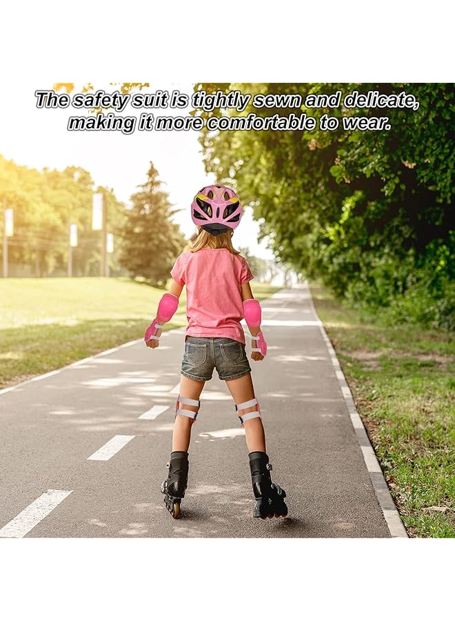 LINJIE Kids Bike Helmet， Toddler Helmet Safety Set Adjustable Toddler Helmet With Knee Elbow Pads Wrist Guards Sports Protective Gear Set For Bike Bicycle Skateboard Scooter Girls And Boys Aged 2 10 - Image 5