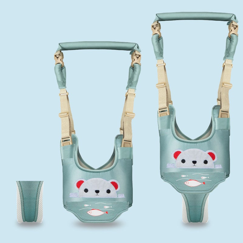 Breathable Four-Season Baby Carrier Walking Vest Green (no saliva towel)