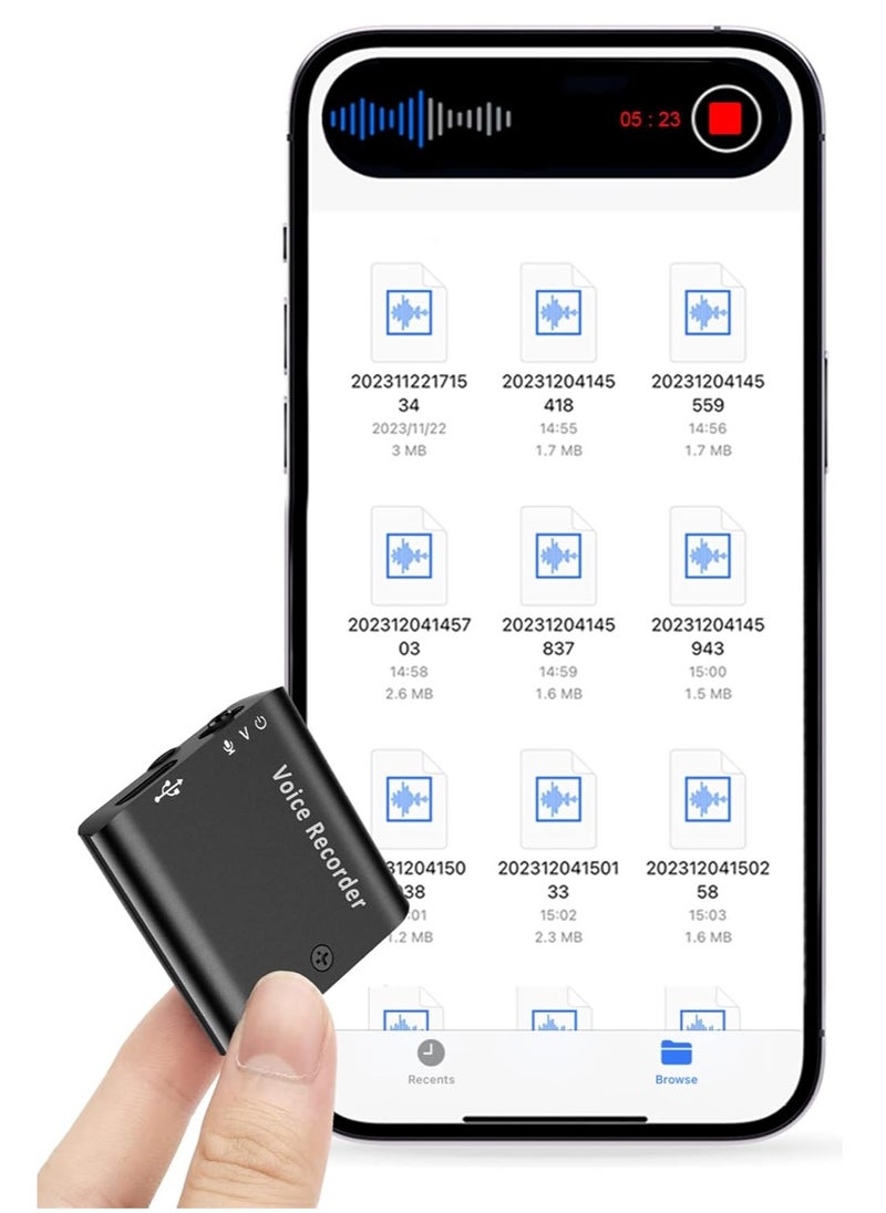 Topcore - Mini Voice Recorder, Ultra Small 16GB Magnetic Voice Activated Recorder with Long Hours Recording Capacity, Digital Recorder Portable Recording Device for Lecture Interview Meeting - Image 1