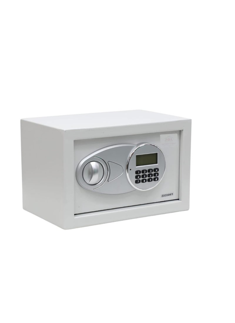 KARNAK - Karnak Small Safe Box with Digital Pin Code Keypad and Key Lock for Home Office Personal Use (L31xW20xH20cm) Color White - Image 1