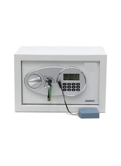 KARNAK Karnak Small Safe Box with Digital Pin Code Keypad and Key Lock for Home Office Personal Use (L31xW20xH20cm) Color White  - Image 3