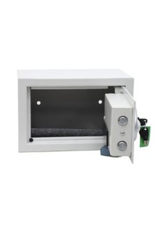 KARNAK Karnak Small Safe Box with Digital Pin Code Keypad and Key Lock for Home Office Personal Use (L31xW20xH20cm) Color White  - Image 2