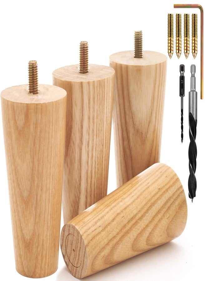 Airy Abode Premium Ash Wood Furniture Legs (Full Install Kit) - Pick Your Size and Color - Image 1