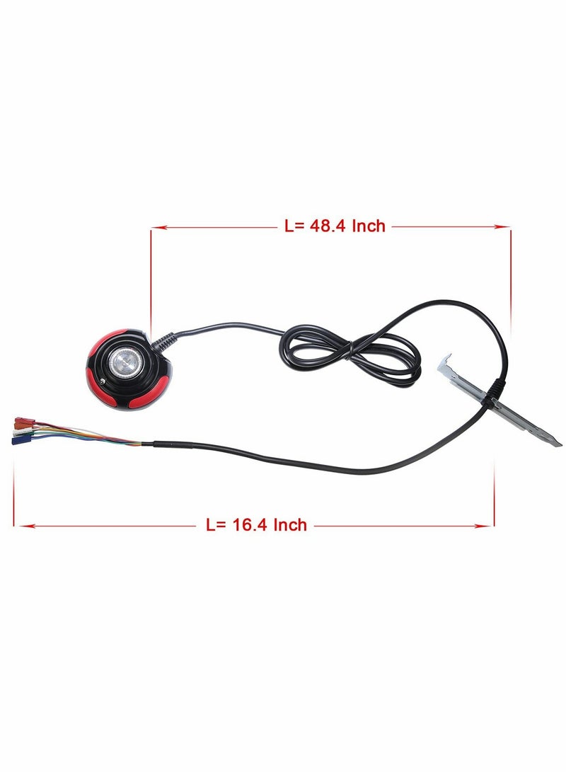علبة كمبيوتر سطح المكتب مزود الطاقة زر تشغيل / إيقاف زر إعادة تعيين زر دائري كبير لقرص HDD مع كابل بطول 1.6 متر - Image 2