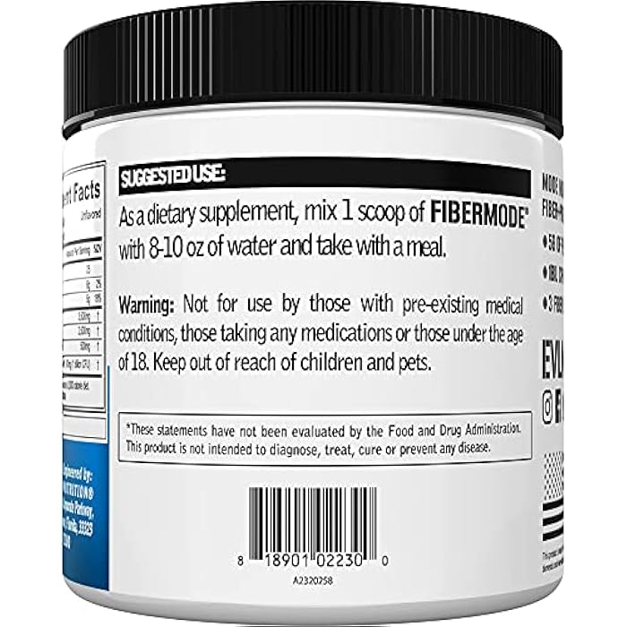 Evlution Nutrition FiberMode - Fiber + Probiotic Powder - Digestive Health & Immune Support - 1bil CFU Probiotics + 5g Fiber - Gluten Free & Vegan - Unflavored - Dietary Supplement - 30 Servings - Image 5