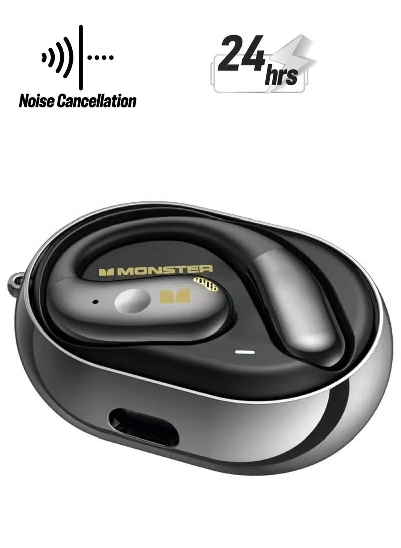 Monster Open Ear AC360, Wireless Bluetooth Rotary Earphone, with Lanyard, Upgraded Bluetooth 5.4, Touch Control, 24h Long Battery Life, IPX5 Waterproof, Long Wear Comfortable and Not Tired - Image 1
