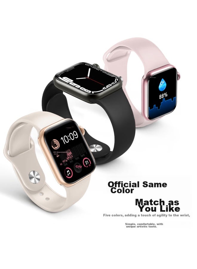 Mssm Compatible Silicone Watch Band For Apple Watch, Suitable For Apple Watch Ultra S10/9/se, Sports Band For Men And Women, Soft And Lightweight - Pink Sand Color, 38/40/41mm - Image 2