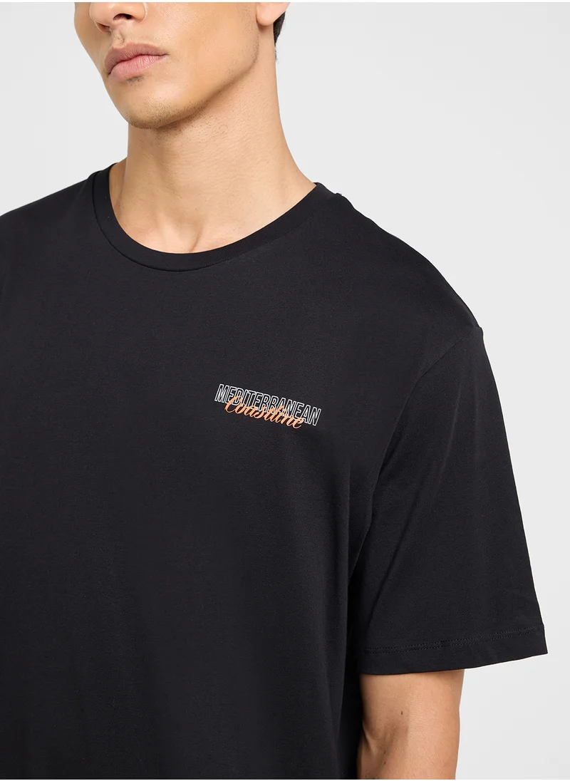جاك اند جونز Jorbradley Graphic Crew Neck T-Shirt