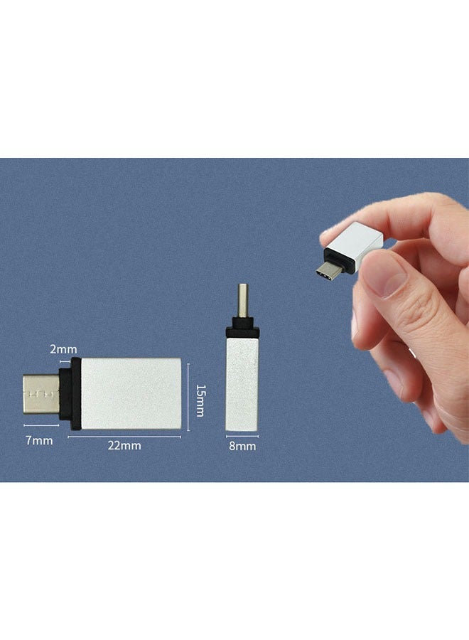 Type C USB OTG Adapter Silver - Image 5