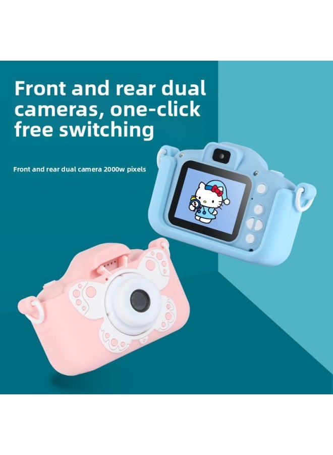Generic X5S Children's Camera HD X2 Camera Video Small SLR Double Camera Mini Toy Children's Gift-Body Color:X5s General List Photo Blue  - Image 3