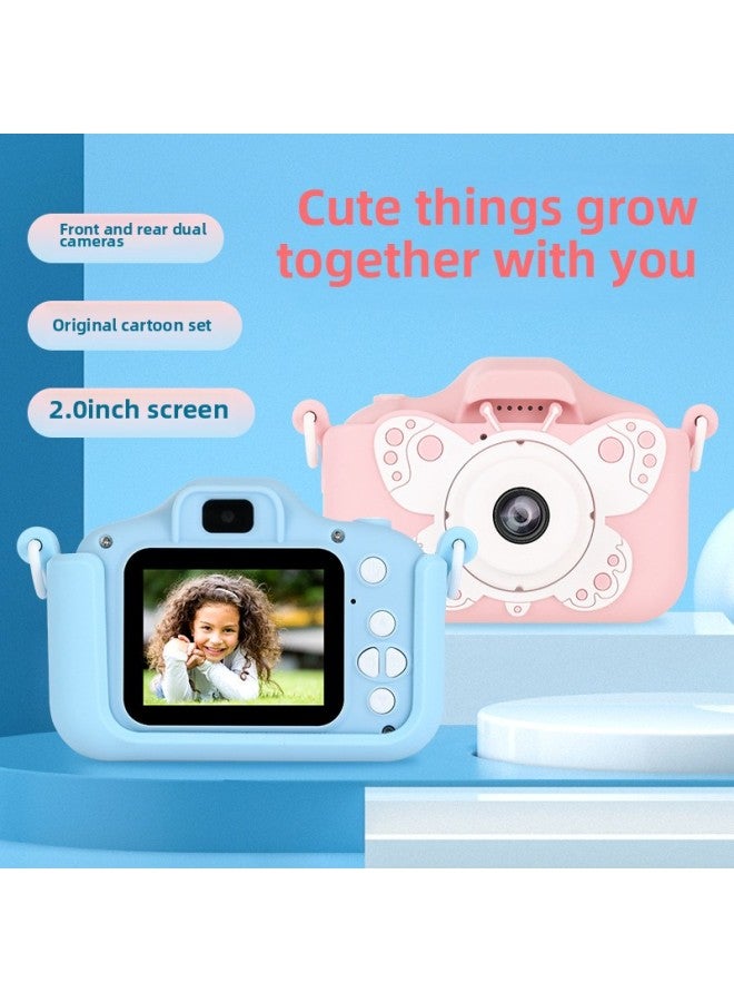 Generic X5S Children's Camera HD X2 Camera Video Small SLR Double Camera Mini Toy Children's Gift-Body Color:X5s General List Photo Blue  - Image 2