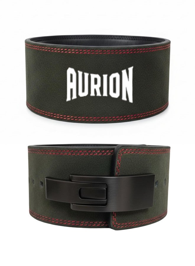 Aurion Fixed Lever Belt Olive Green (L) for Weight Lifting, Powerlifting & Deadlifting, a Multipurpose Gym Belt with Maximum Lower Back Support for Men & Women Ideal Gym Accessories for Workout - Image 1