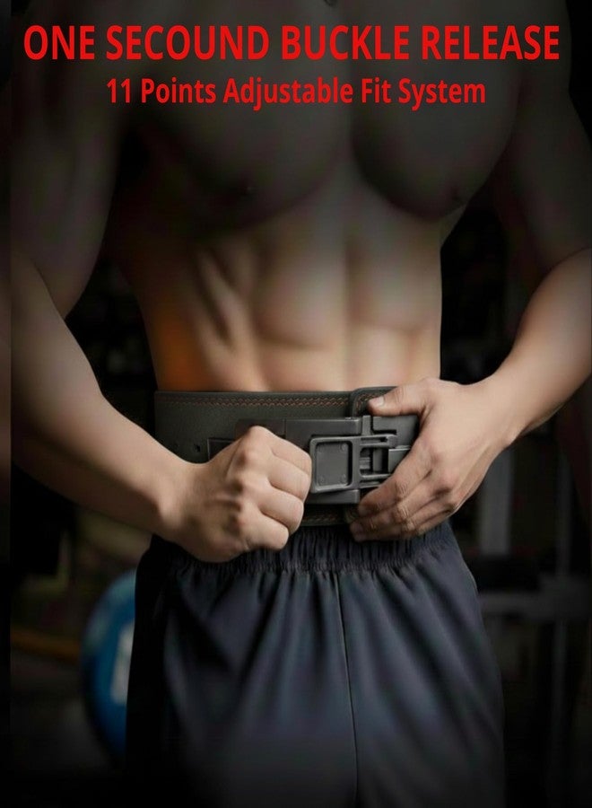 Aurion Fixed Lever Belt Olive Green (L) for Weight Lifting, Powerlifting & Deadlifting, a Multipurpose Gym Belt with Maximum Lower Back Support for Men & Women Ideal Gym Accessories for Workout - Image 2