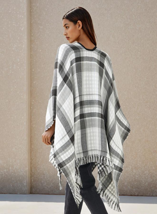 2Xtremz Long Acrylic Asymmetric Reversible Poncho - Image 3