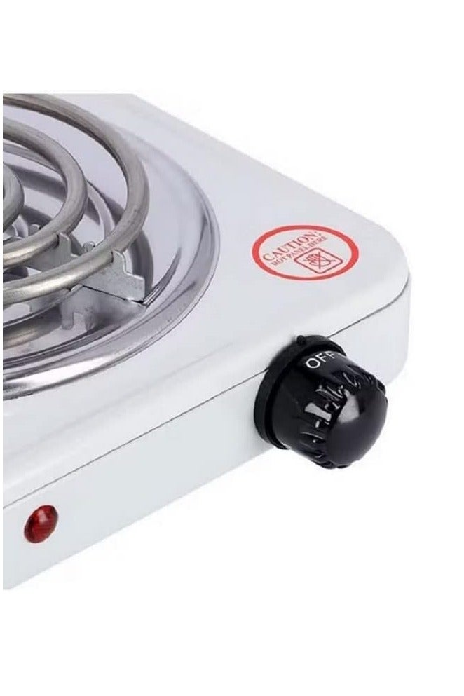 موقد كهربائي حلزوني بقوة 1200 واط لون أبيض مع مفتاح للتحكم بالحرارة | سخان كهربائي مع شعلة حلزونية مفردة - Image 5