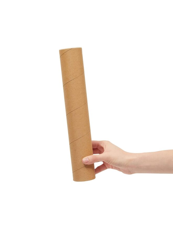 12pcs Kraft Cardboard Shipping Tubes - Double-Layer Protective Mailing Storage Tubes for Posters, Documents, Blueprints, Artwork - Secure Shipping Solution for Businesses Artists - Image 2