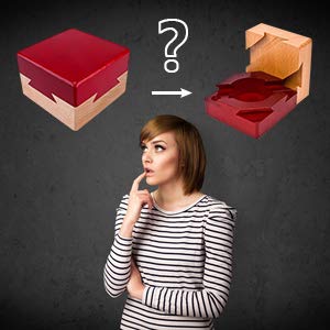Blovec Impossible Dovetail Box Wooden Puzzle 3D Brain Teaser Magic Drawers Secret Compartment Jewelery Box - Image 3