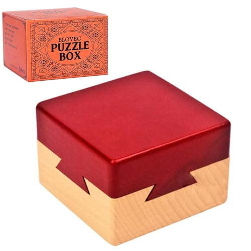 Blovec Impossible Dovetail Box Wooden Puzzle 3D Brain Teaser Magic Drawers Secret Compartment Jewelery Box - Image 1