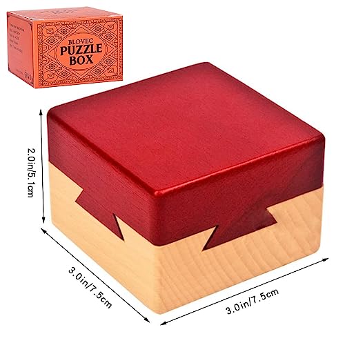 Blovec Impossible Dovetail Box Wooden Puzzle 3D Brain Teaser Magic Drawers Secret Compartment Jewelery Box - Image 5