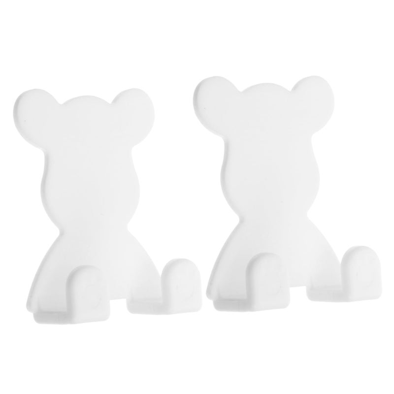 2Pcs Self Adhesive Wall Mounted Bathroom Storage Rack For Shaving Brush Organization - Image 2