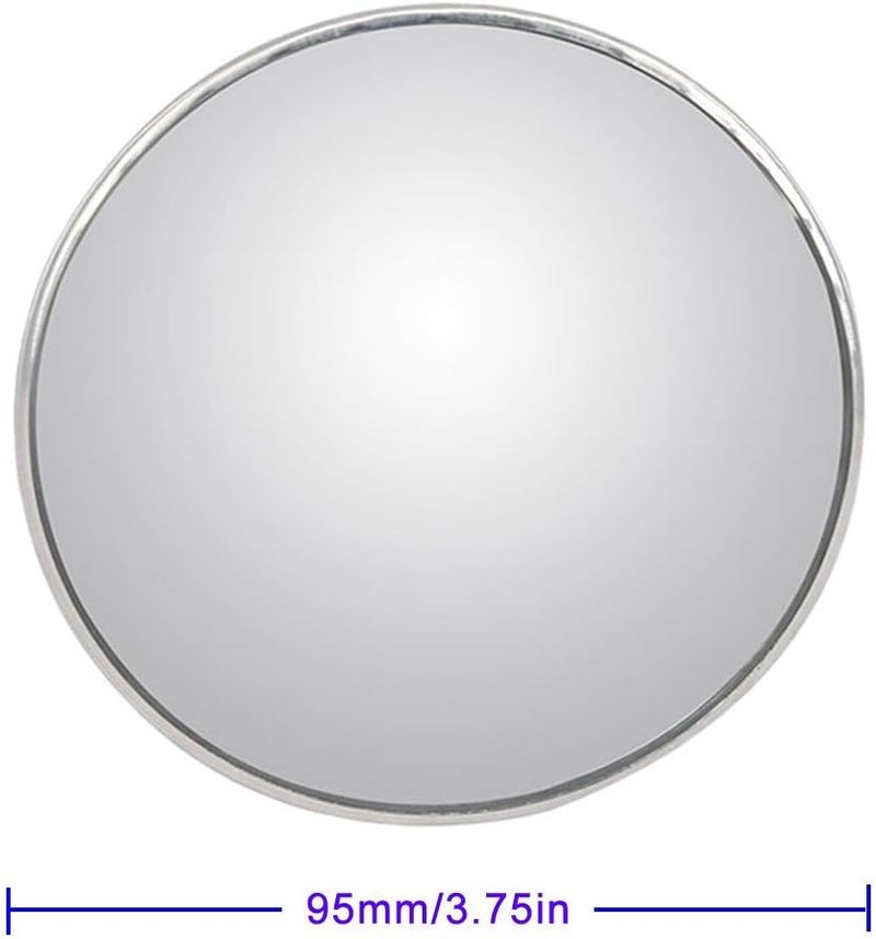 ESreake 2Pcs 3 inch Non-adjustable Large Stick-on Convex Blind Spot Mirror, HD Glass Big Round Convex Rear View Mirror,Strong Adhesive Mirror for Car, Van, SUV and Trucks (3"(75mm), Frameless) Light precision processed material - Image 4