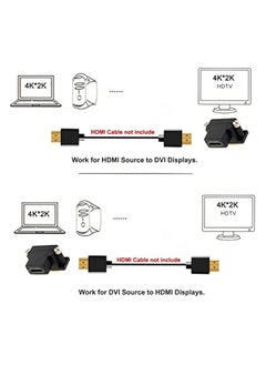 erorex 90 Degree Up Angled DVI Male to HDMI Female Adapter for Computer & HDTV & Graphics Card (Up-Angled)  - Image 2