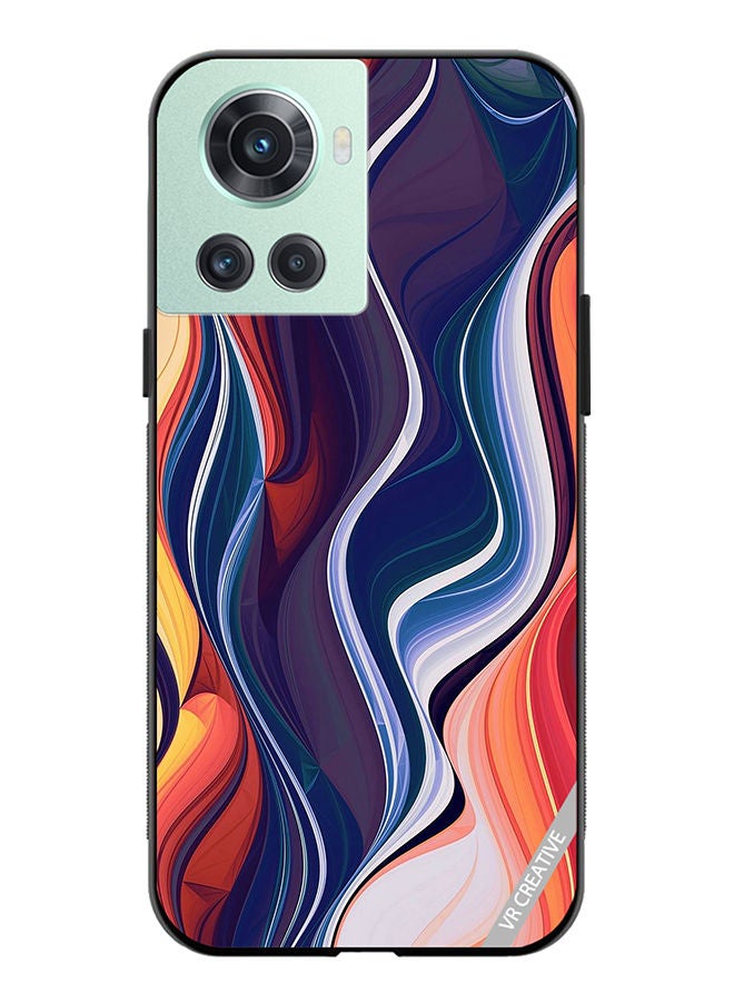 VR CREATIVE Protective Case Cover For OnePlus 10R Abstract Design Multicolour - Image 1