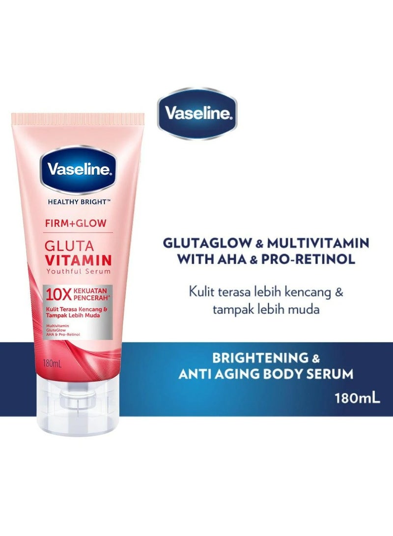 فازلين سيروم الجسم الشبابي جلوتا فيتامين بقوة تفتيح 10 مرات - 180 مل - Image 2