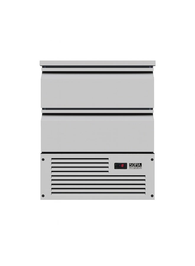 Sofia Refrigeration Under Counter Two (2) Drawer Freezer, Stainless Steel, Low Noise, Small Refrigerator Energy Efficient 218 Litres Net Capacity - Image 2