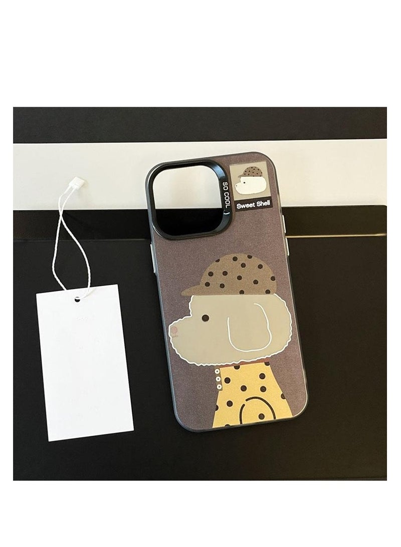 NIBEMINENT Cool Animals Protective TPU Case Cover For iPhone 17 Pro Max, Black Spot Fashion Puppy