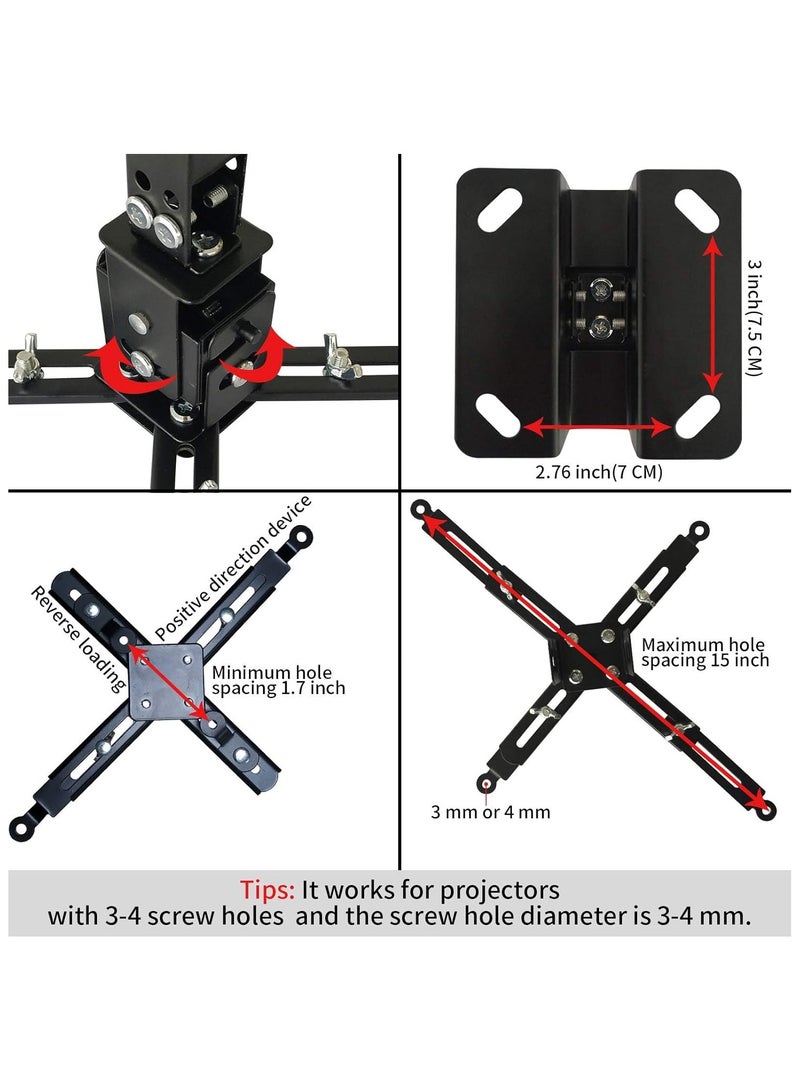 ارواق دعامة تثبيت على الحائط أو السقف مع ارتفاع قابل للتعديل وأذرع قابلة للتمديد للمنزل والمكتب - Image 4
