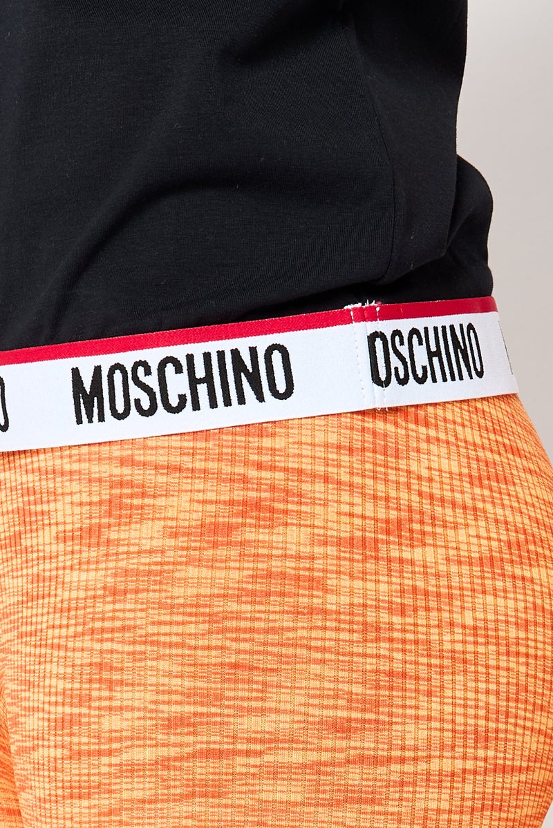 MOSCHINO Women Brand Logo Short Sleeves Sleepwear T-Shirt, Black  - Image 3