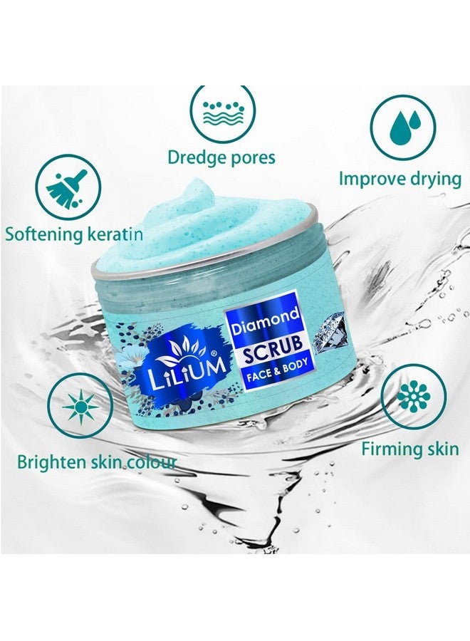 Lilium Diamond Face & Body Scrub & Double Side Face Roller (250g) - Image 4