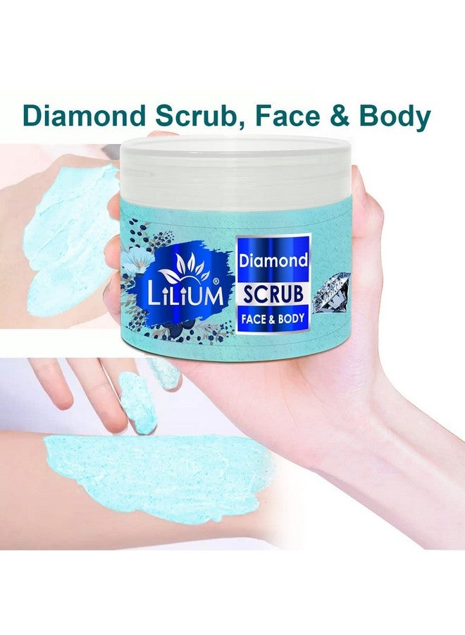Lilium Diamond Face & Body Scrub & Double Side Face Roller (250g) - Image 2