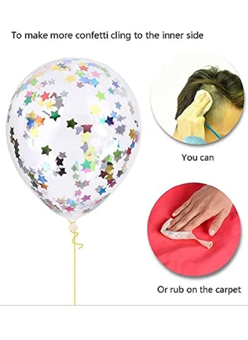 Boxwoods 25 PCS Of Multicolor Star Shape Confetti Balloons For Birthday Anniversary And New Year Party Decoration  - Image 3