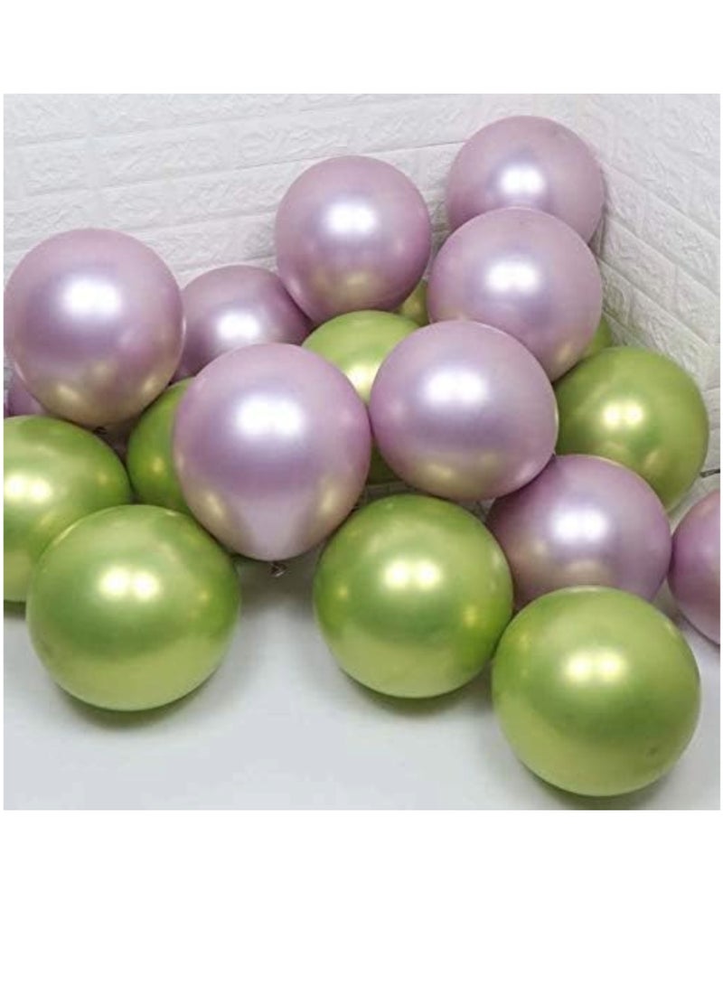 بوكسوودس 60 قطعة من البالونات الفضية والليلكية والأخضر الليموني والكروم لتزيين حفلات أعياد الميلاد والذكرى السنوية وحفلات الزفاف ورأس السنة الجديدة - Image 2