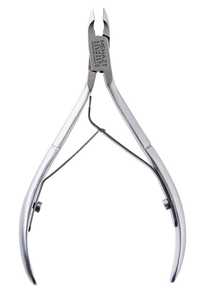 Mehaz Stainless Steel Cobalt Nipper, 1/4 Jaw for Precision Cuticle and Nail Trimming - Image 1