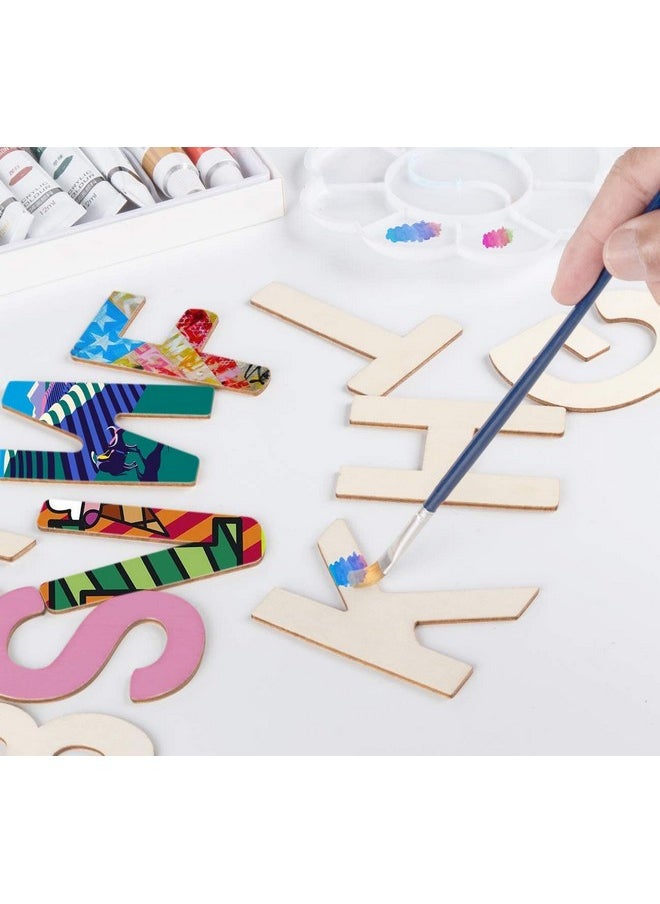 ilauke 3" Wooden Letters 78 Pcs Wood Alphabet Letters For Crafts Wood Letters Sign Decoration Unfinished Wood Letters For Letter Board/Wall Decor/Diy/Painted/Educational  - Image 2