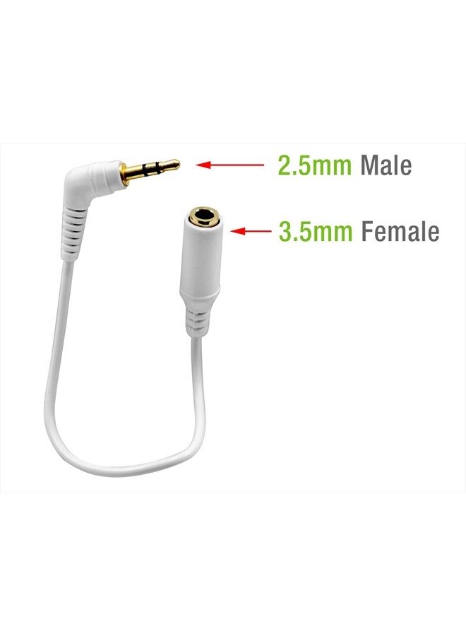 cellet 2.5mm Male to 3.5mm Female Audio Headphone Stereo Adapter - Image 2