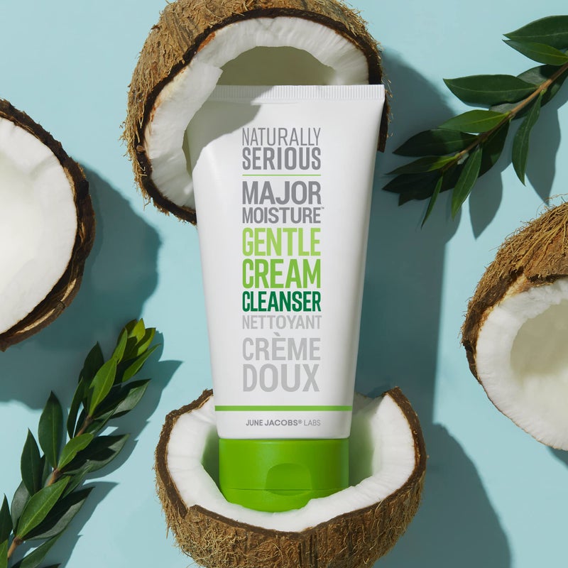 Naturally Serious | Major Moisture Gentle Cream Cleanser, Hydrating Cleanser with Coconut Oil, Makeup-Removing Cleanser, Vegetarian Skincare, Cruelty-Free Skincare - Image 2