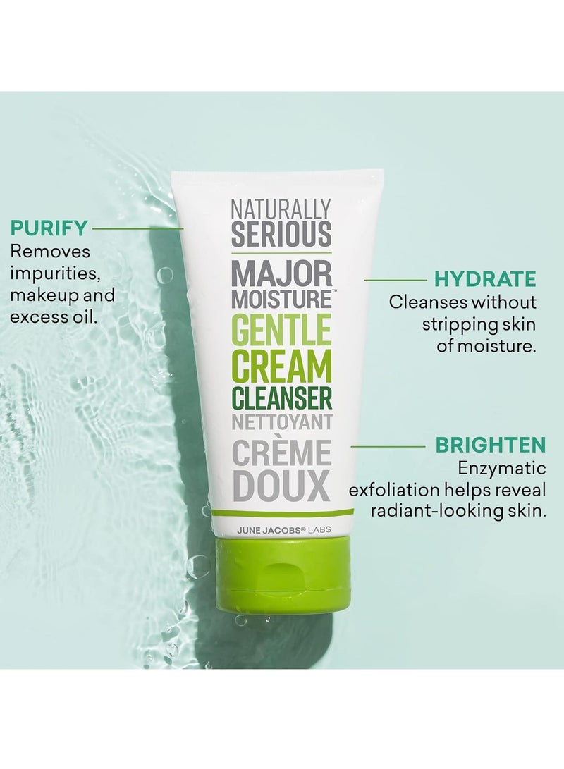 NATURALLY SERIOUS Naturally Serious | Major Moisture Gentle Cream Cleanser, Hydrating Cleanser with Coconut Oil, Makeup-Removing Cleanser, Vegetarian Skincare, Cruelty-Free Skincare - Image 3