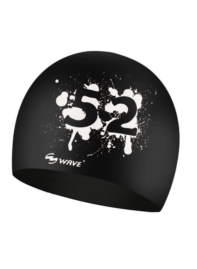 قبعة سباحة للشعر الطويل تصميم موجة بلون واحد، كبيرة الحجم للبالغين، مقاومة للماء، حافظة للشعر، سيليكون للرجال والنساء