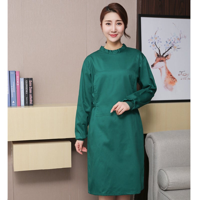 Cotton Operating Room Work Clothes For Women And Men Surgical Clothes Long-Sleeved Surgeon Surgical Reverse Wear Isolation Gown - Image 1