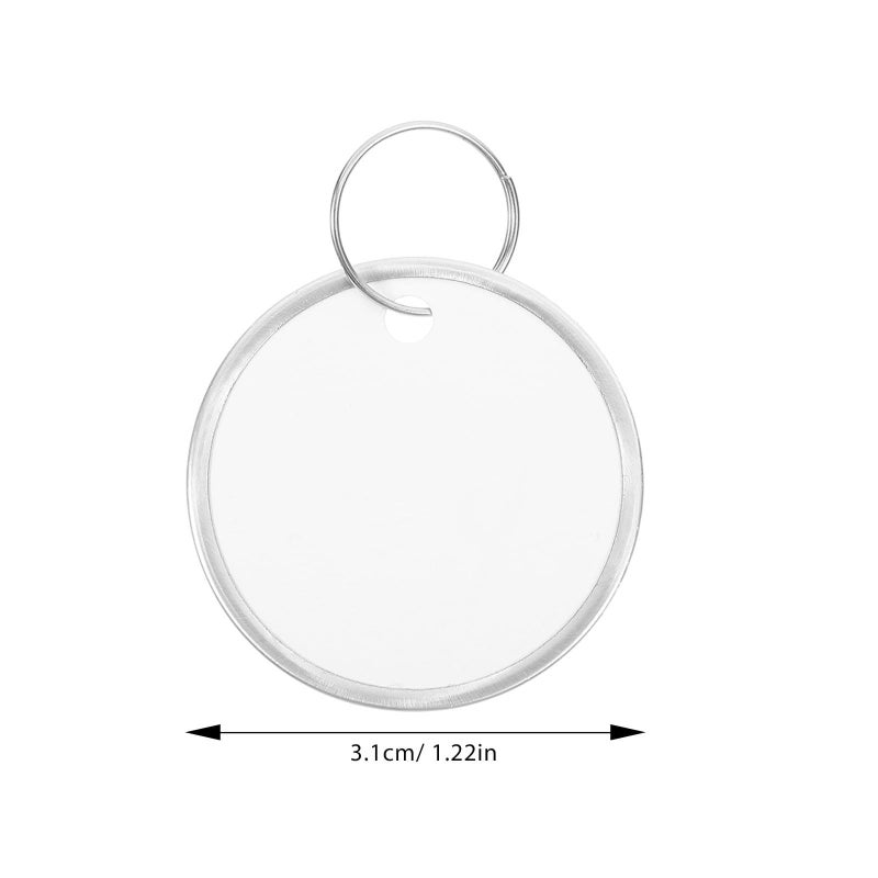 100 Pcs Round Paper Key Tags with Metal Rim Split Rings Writable Label Tags for Organizing Keys Tools Coding - Image 3
