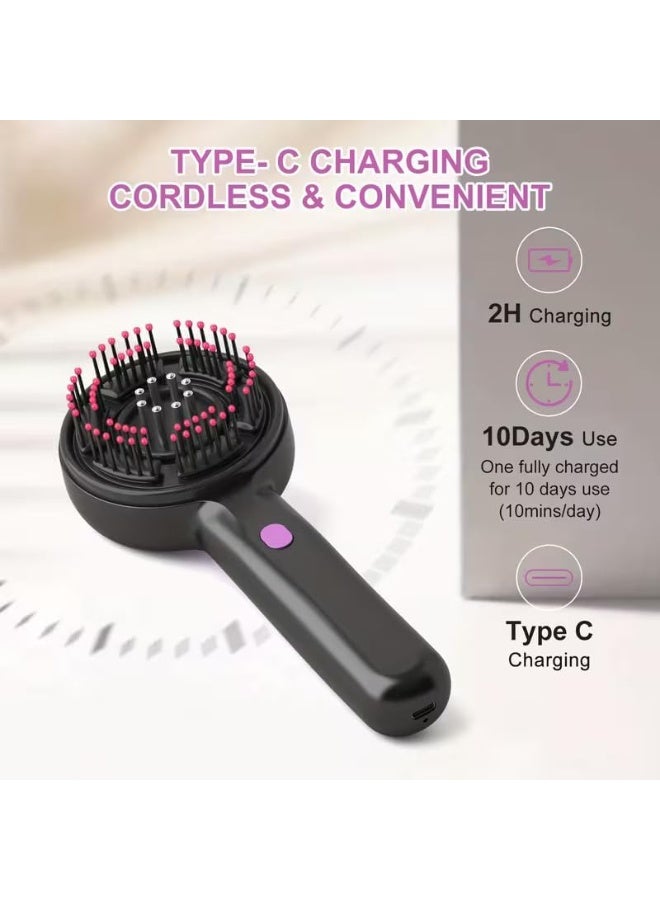 Electric scalp massager and oil dispensing comb, red light massage brush for hair growth, IPX7 waterproof electric oil diffuser, scalp massager for dry and wet hair, multi-colored - Image 3