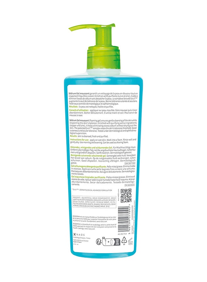 Bioderma Sebium Gel Moussant Purifying Foaming Blue 500ml - Image 3