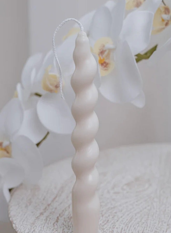 Spiral Sculptural Candle – Twisted Design Modern Aesthetic Wax Candle