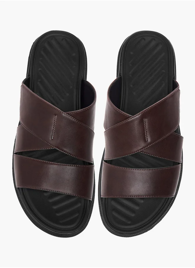 LBL by Shoexpress Cross Strap Slip-On Comfort Sandals